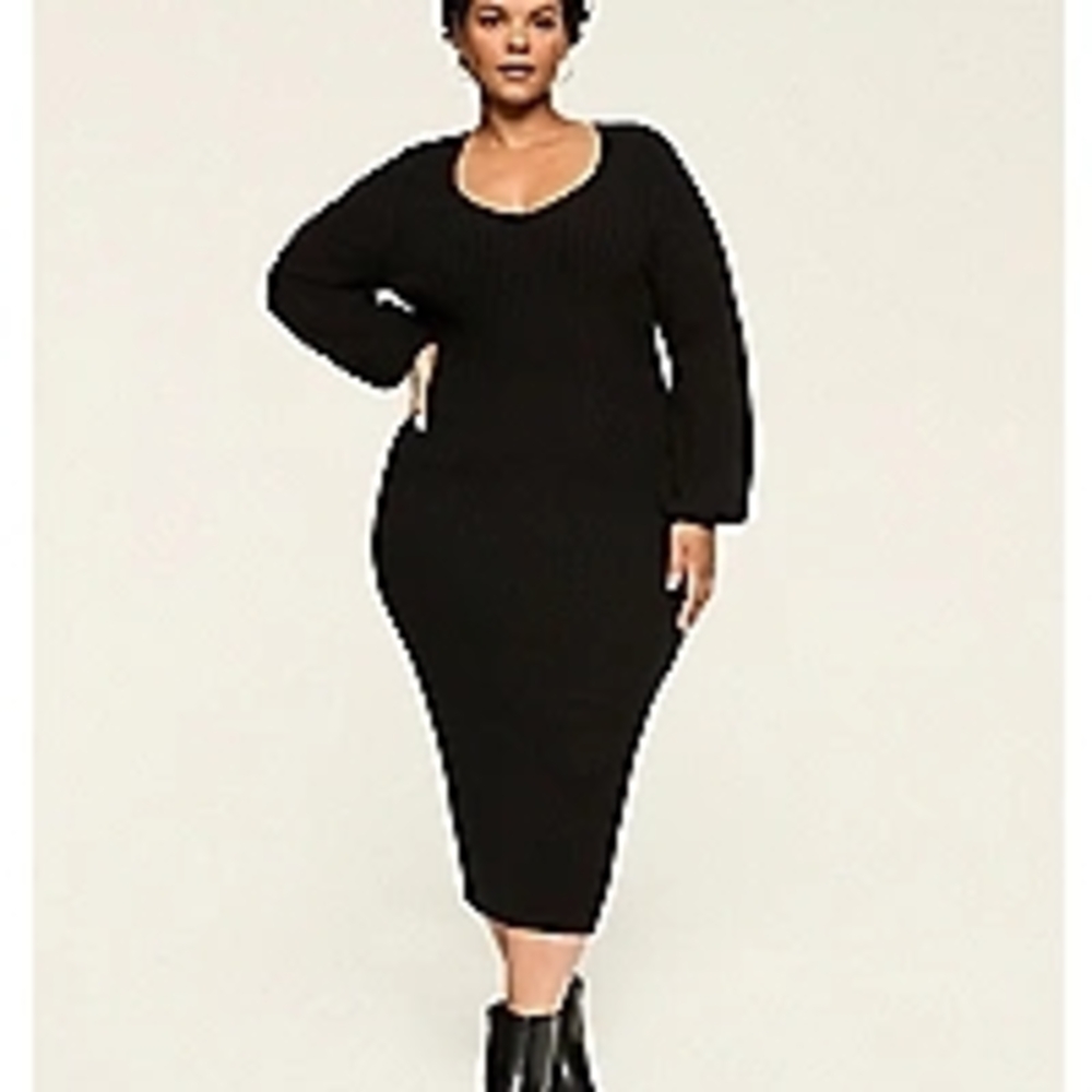 Elegant Black Knit Dress
